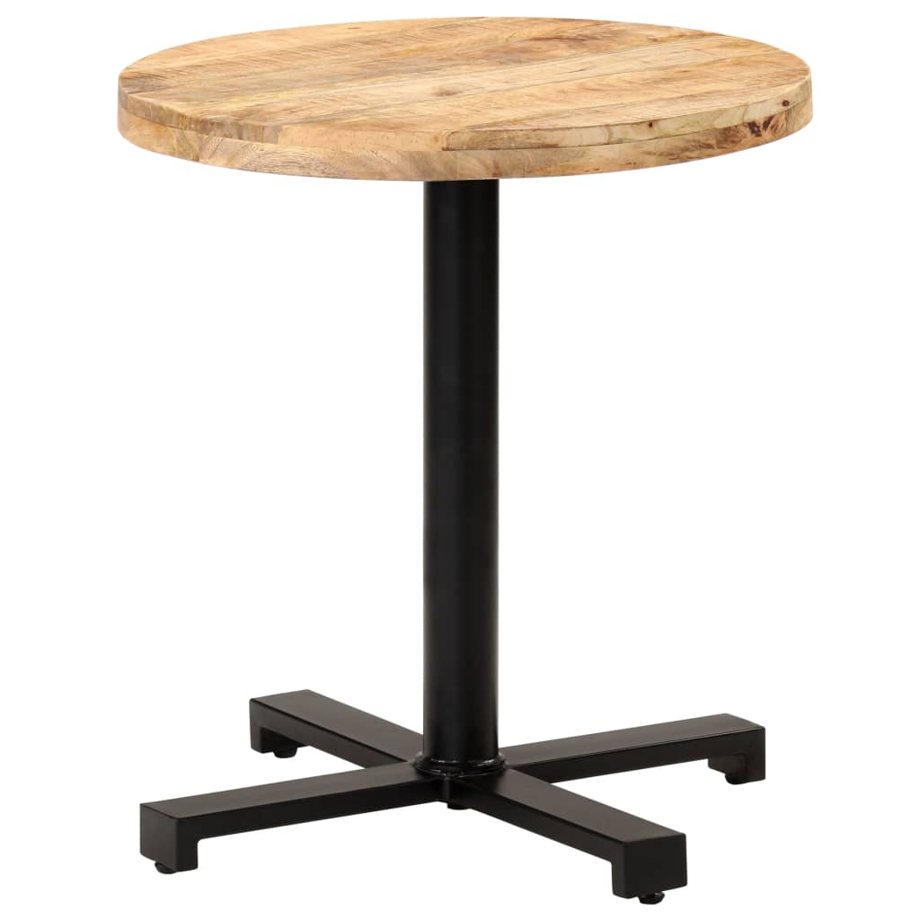 Round Bistro Table Ø70x75 cm - Rustic Mango Wood Design