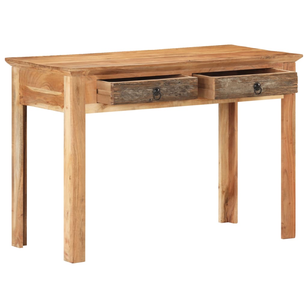 Solid Reclaimed Wood Desk 110x50x75 cm - Eco-Friendly Design