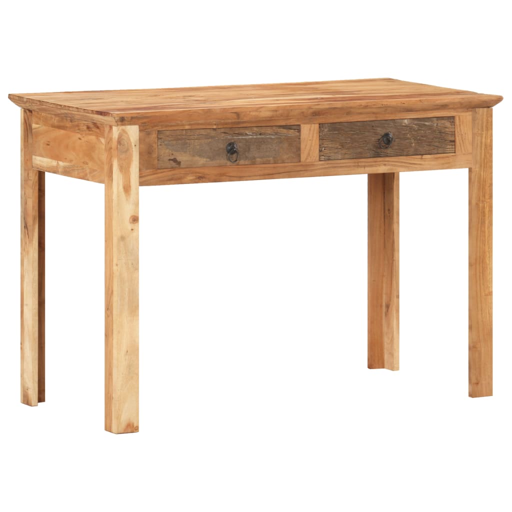 Solid Reclaimed Wood Desk 110x50x75 cm - Eco-Friendly Design