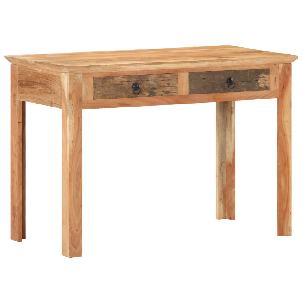Solid Reclaimed Wood Desk 110x50x75 cm - Eco-Friendly Design