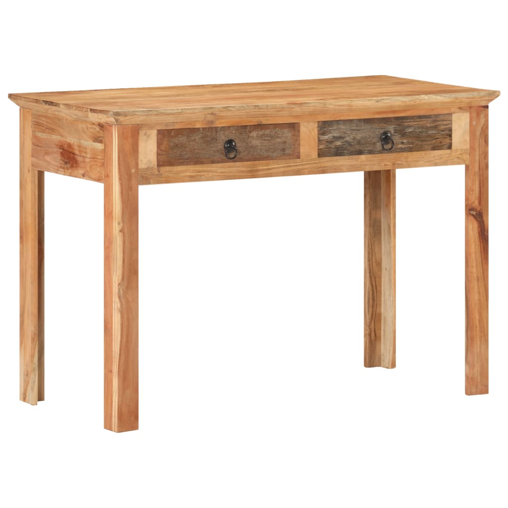 Solid Reclaimed Wood Desk 110x50x75 cm - Eco-Friendly Design