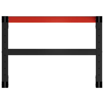 Black & Red Metal Work Bench Frame - 80x57x79 cm