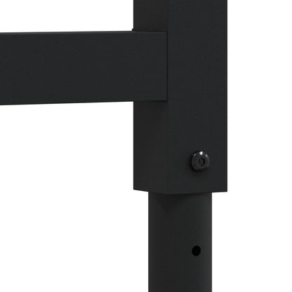 Black Metal Adjustable Work Bench Frames 2 Pcs, 55x(69-95.5) cm