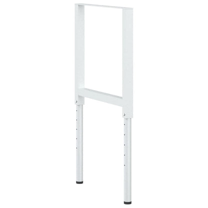 Adjustable Grey Metal Work Bench Frames 2pcs 55x(69-95.5) cm