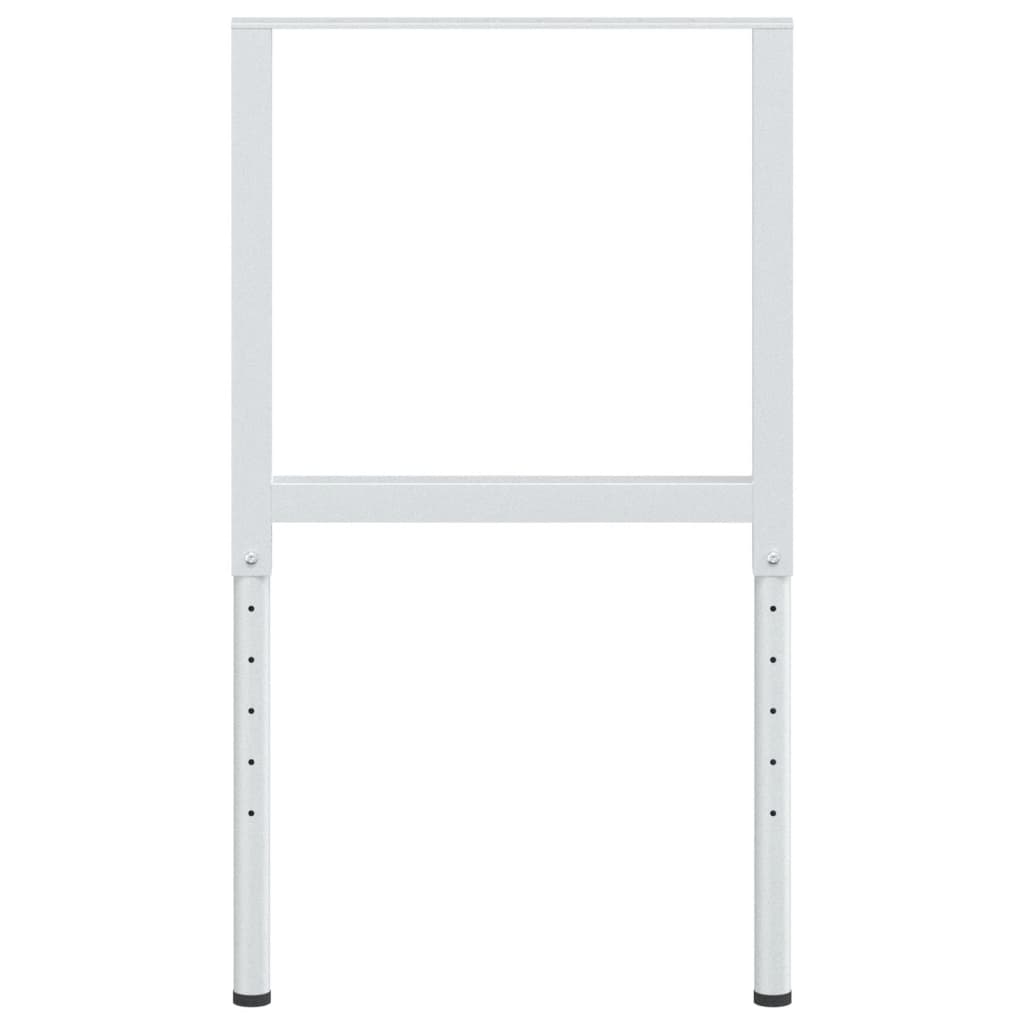 Adjustable Grey Metal Work Bench Frames 2pcs 55x(69-95.5) cm
