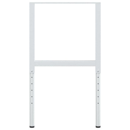 Adjustable Grey Metal Work Bench Frames 2pcs 55x(69-95.5) cm