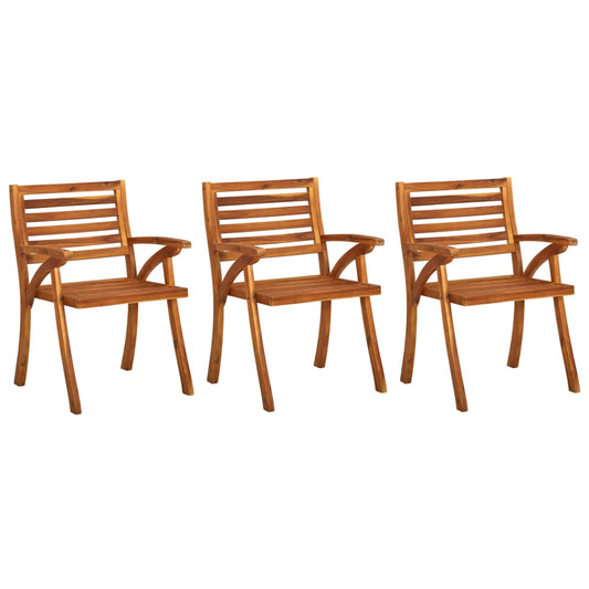 3-Piece Solid Acacia Wood Garden Chair Set – Durable & Stylish