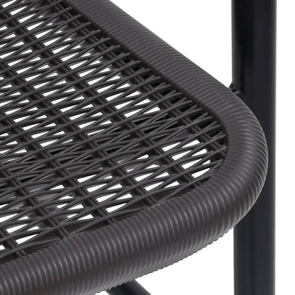 Durable Plastic Rattan & Steel Garden Chairs Set, 2 pcs, 110 kg
