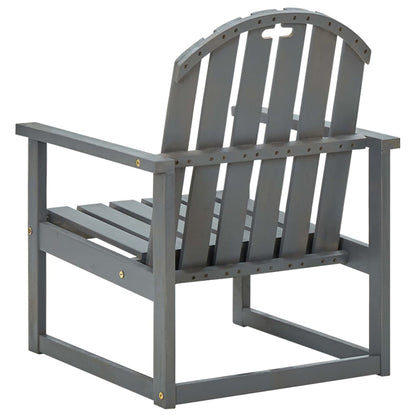 Stylish Grey Acacia Wood Garden Sofa Chairs, Set of 2