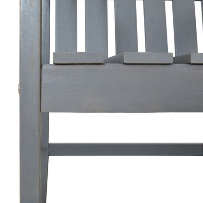 Stylish Grey Acacia Wood Garden Sofa Chairs, Set of 2