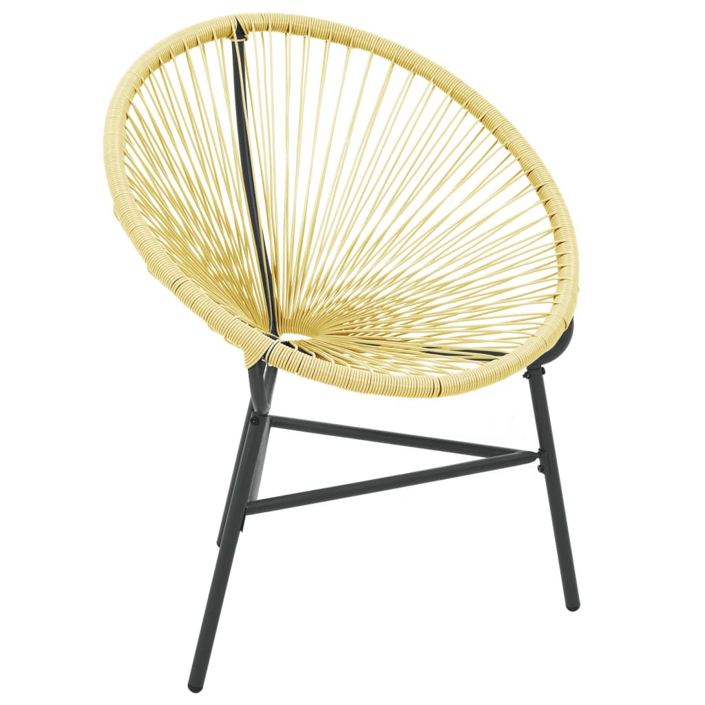 Beige Poly Rattan Garden Acapulco Chair - Stylish & Durable Seating