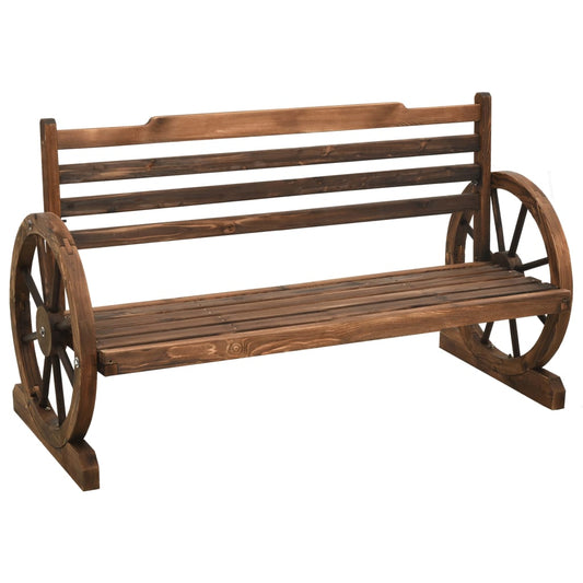 Solid Firwood Garden Bench - 112 cm, Elegant & Durable Design