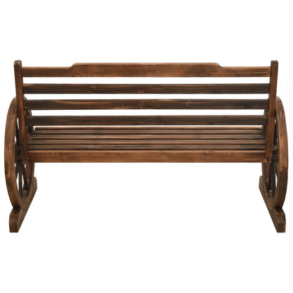 Solid Firwood Garden Bench - 112 cm, Elegant & Durable Design