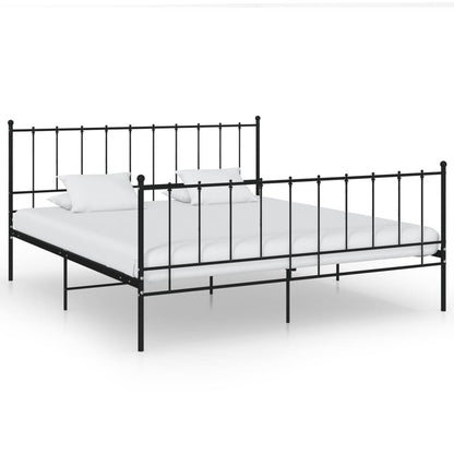 Bed Frame without Mattress Black Metal 200x200 cm
