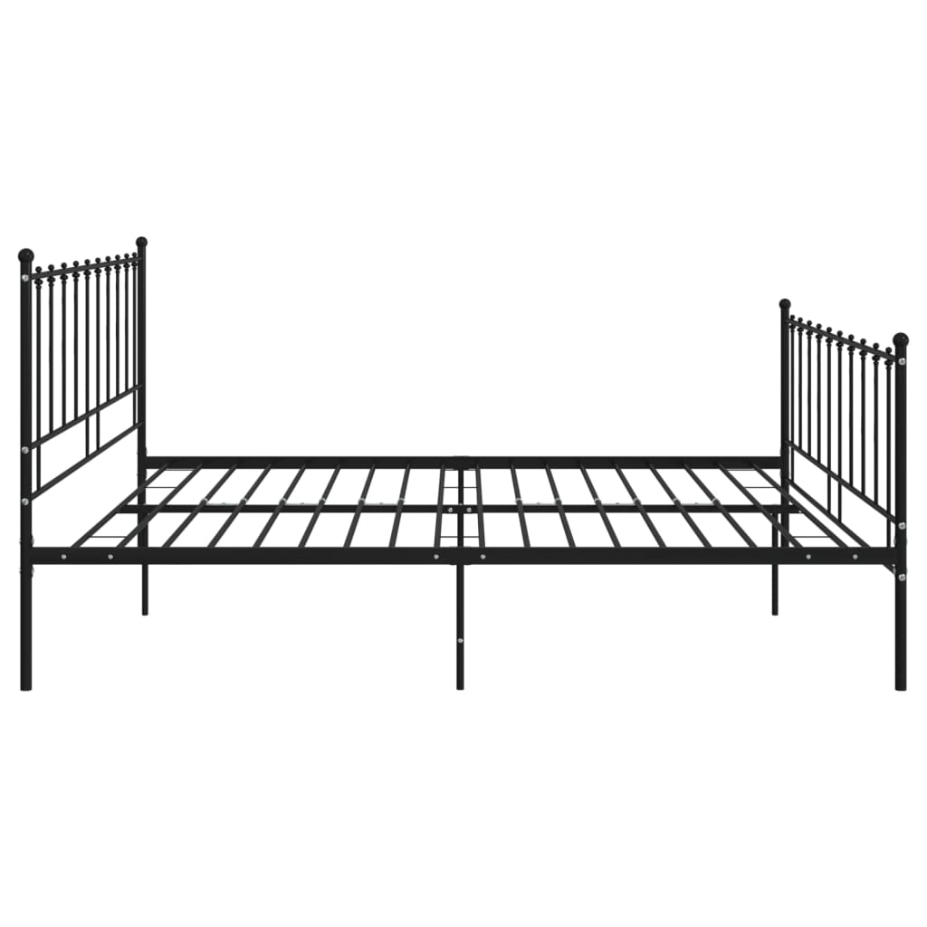 Bed Frame without Mattress Black Metal 200x200 cm