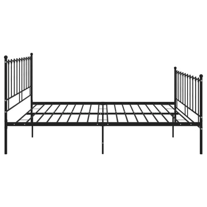 Bed Frame without Mattress Black Metal 200x200 cm
