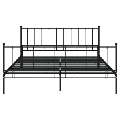 Bed Frame without Mattress Black Metal 200x200 cm
