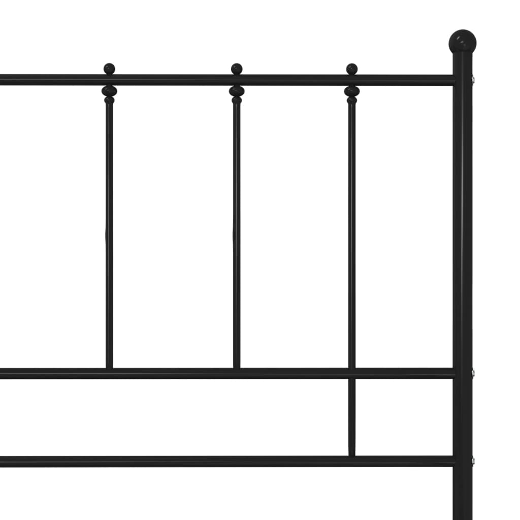 Bed Frame without Mattress Black Metal 200x200 cm