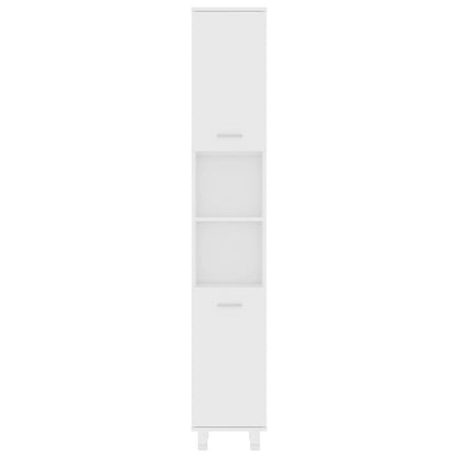 3 Piece Bathroom Furniture Set White Engineered Wood