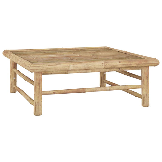 Compact Bamboo Garden Table 65x65x30 cm - Natural Finish