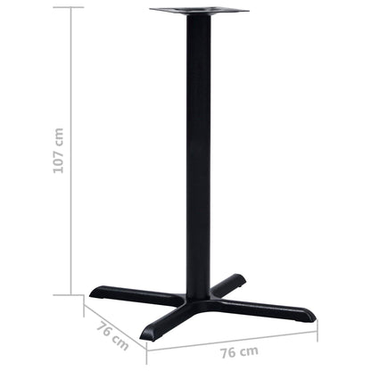 Black Cast Iron Bistro Table Leg 76x76x107 cm