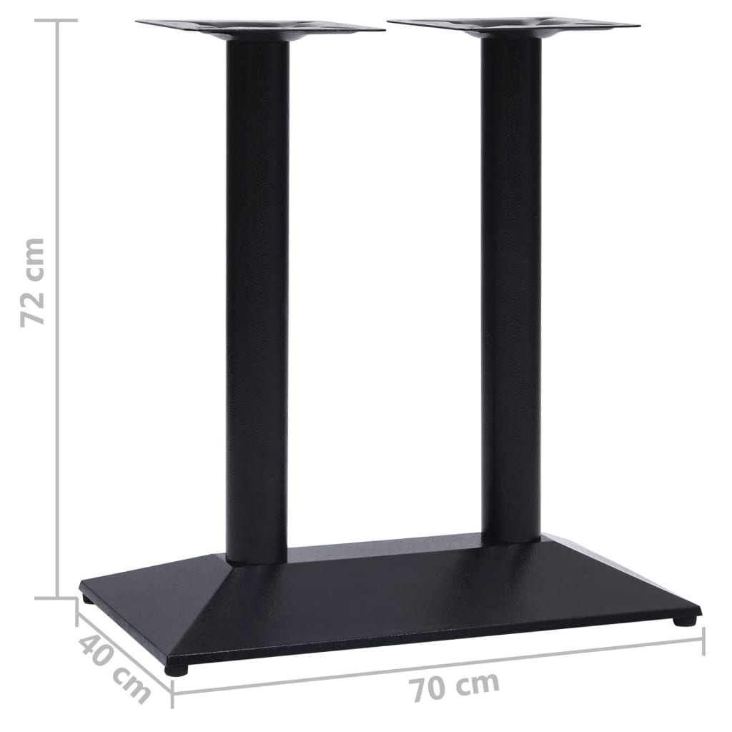 Black Cast Iron Bistro Table Leg, 70x40x72 cm