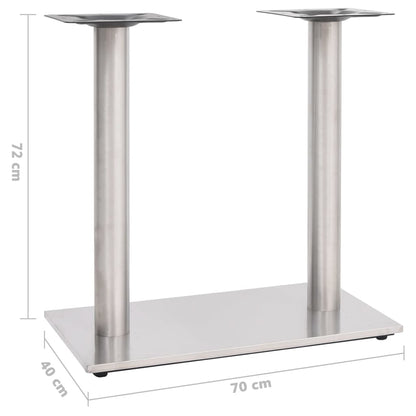 Silver Stainless Steel Bistro Table Leg 70x40x72 cm
