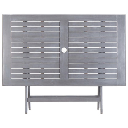 5 Piece Garden Dining Set Solid Acacia Wood Grey