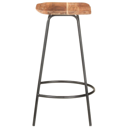 4-Piece Solid Acacia Wood Bar Stools Set - Durable & Stylish