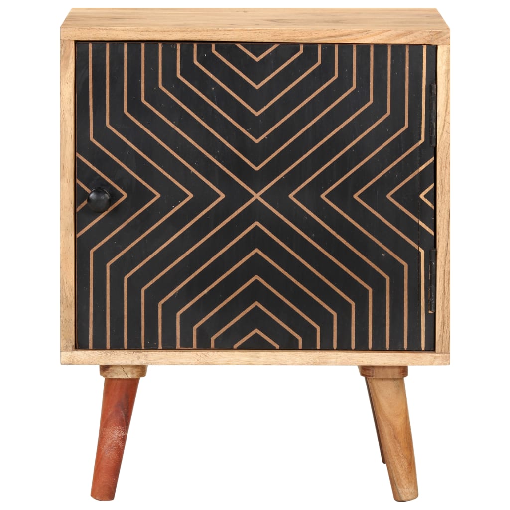 Solid Acacia Wood Bedside Cabinet 40x30x50 cm - Elegant Design
