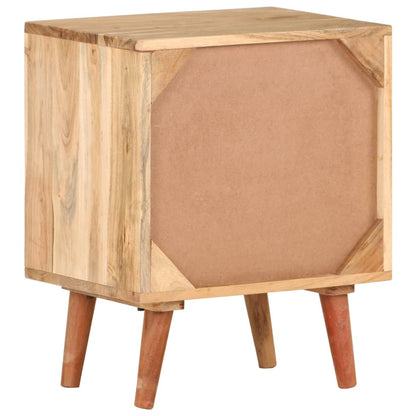 Solid Acacia Wood Bedside Cabinet 40x30x50 cm - Elegant Design