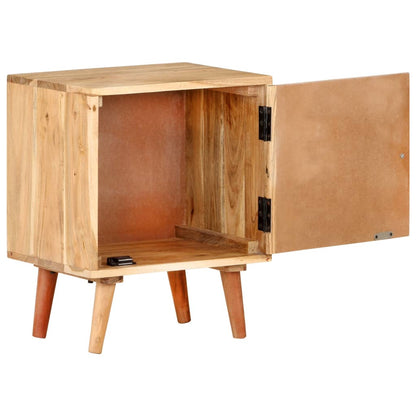 Solid Acacia Wood Bedside Cabinet 40x30x50 cm - Elegant Design