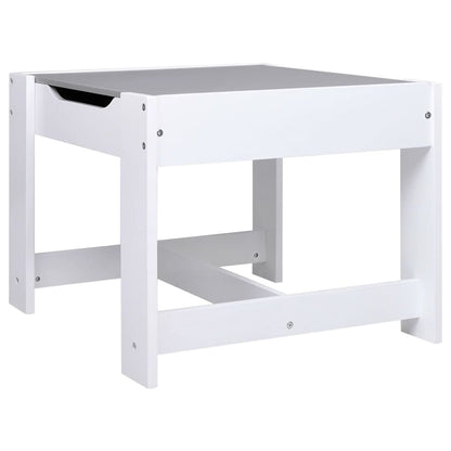 White MDF Kids' Table & 2 Chairs Set - Perfect for Play & Study
