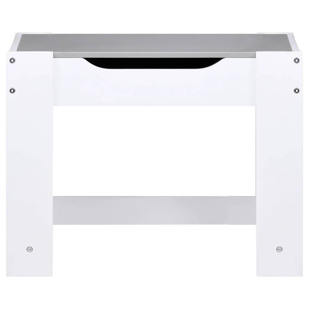 White MDF Kids' Table & 2 Chairs Set - Perfect for Play & Study