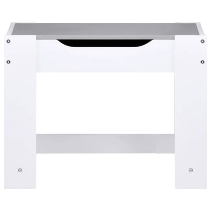 White MDF Kids' Table & 2 Chairs Set - Perfect for Play & Study