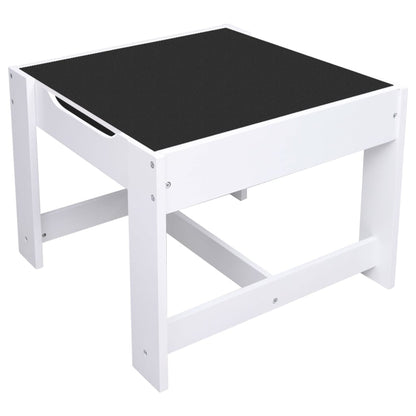White MDF Kids' Table & 2 Chairs Set - Perfect for Play & Study