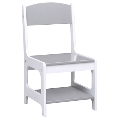 White MDF Kids' Table & 2 Chairs Set - Perfect for Play & Study