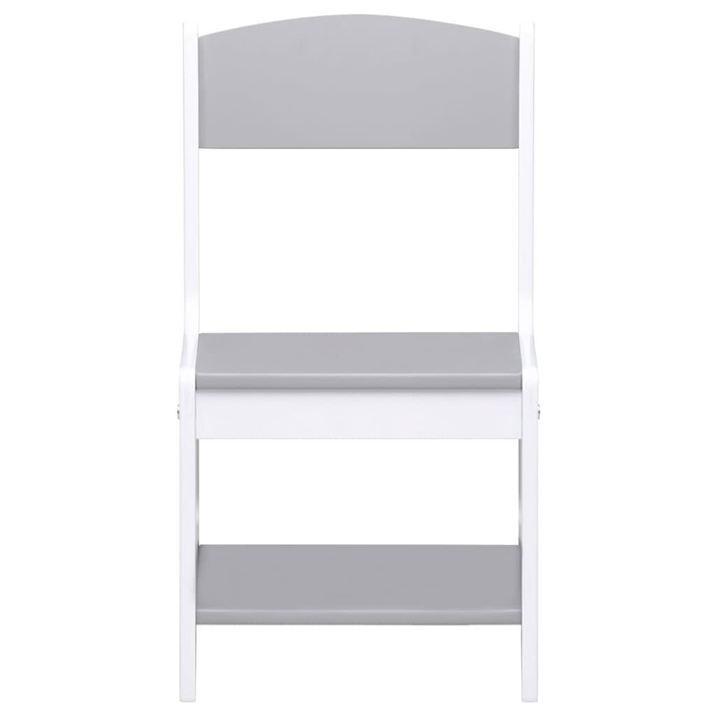 White MDF Kids' Table & 2 Chairs Set - Perfect for Play & Study