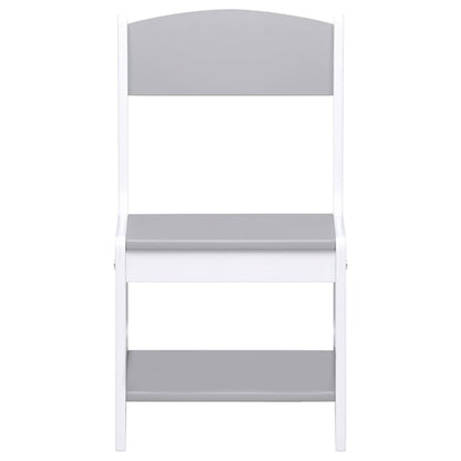 White MDF Kids' Table & 2 Chairs Set - Perfect for Play & Study