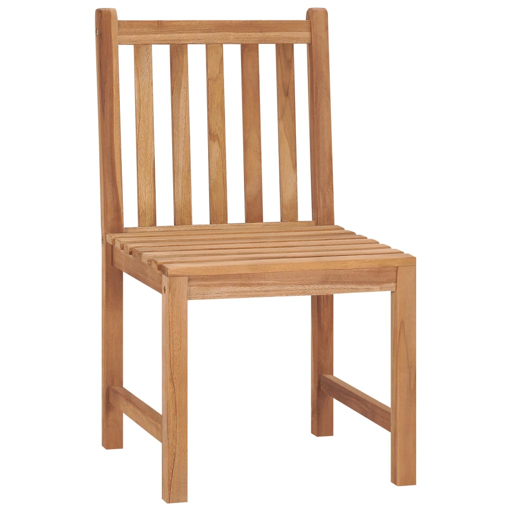 Solid Teak Wood Garden Chairs Set of 2 - Outdoor Seating Elegance