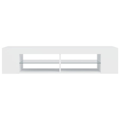 TV Cabinet with LED Lights White 135x39x30 cm