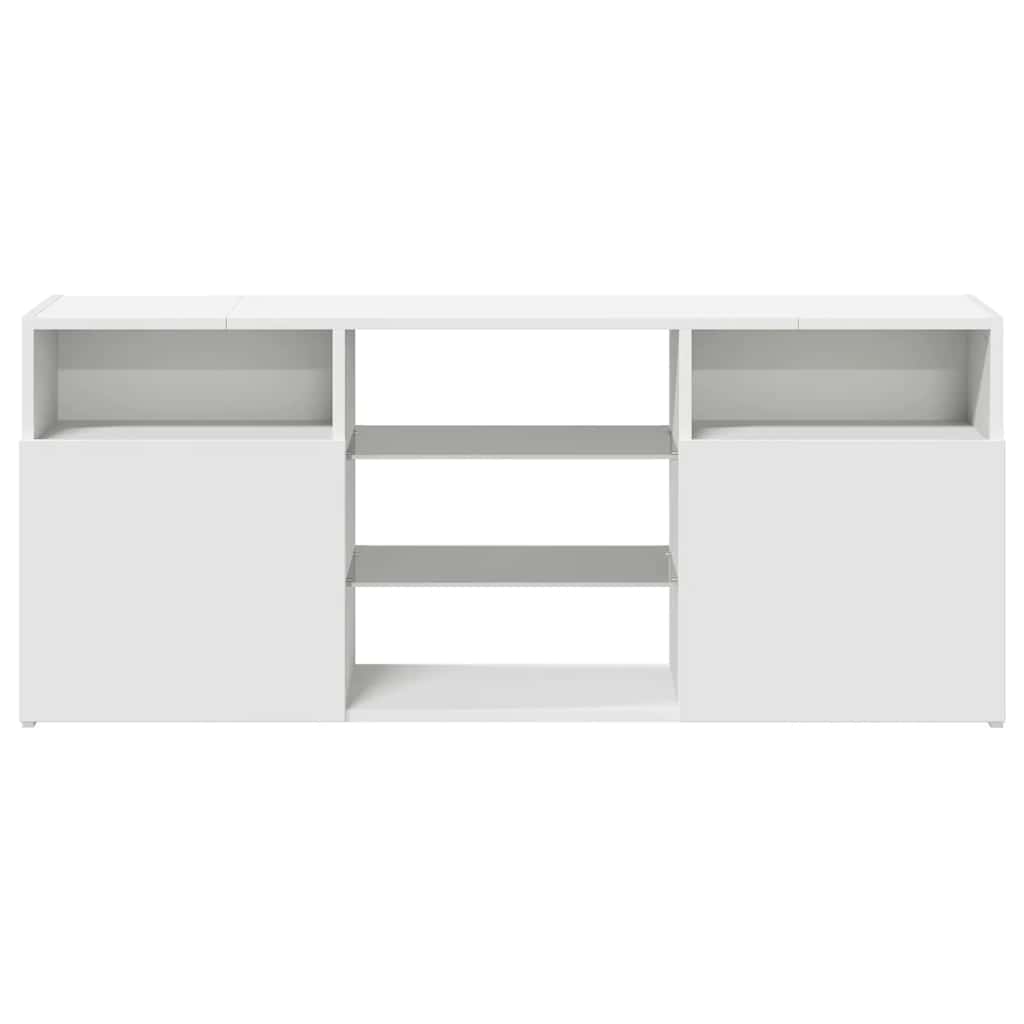 TV Cabinet with LED Lights White 120x30x50 cm