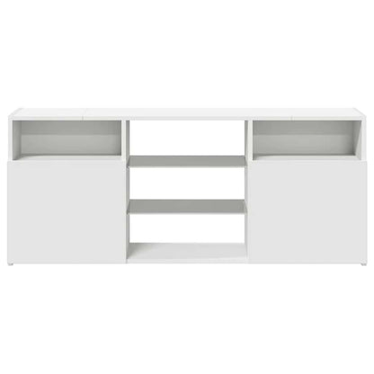 TV Cabinet with LED Lights White 120x30x50 cm