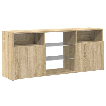 TV Cabinet with LED Lights Sonoma Oak 120x30x50 cm
