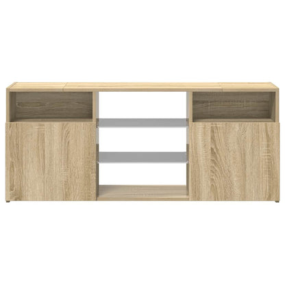TV Cabinet with LED Lights Sonoma Oak 120x30x50 cm