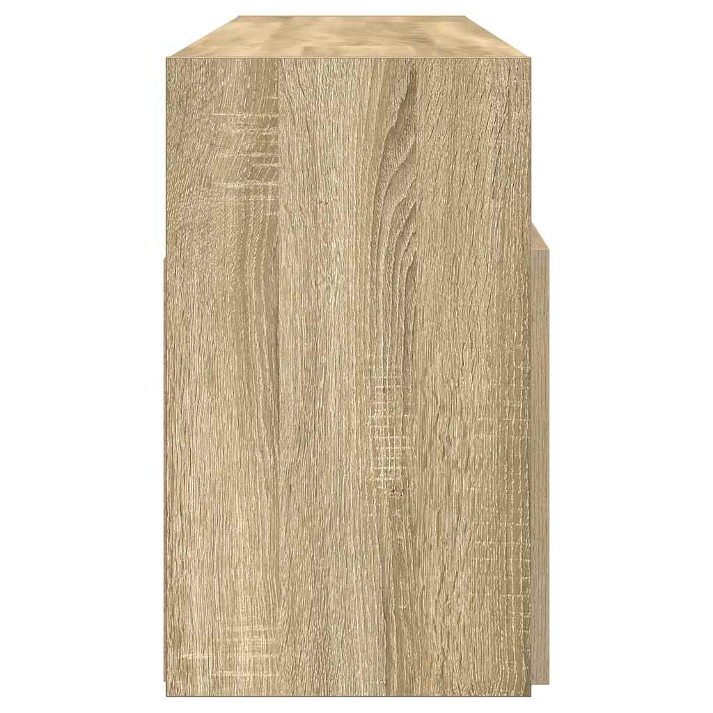 TV Cabinet with LED Lights Sonoma Oak 120x30x50 cm