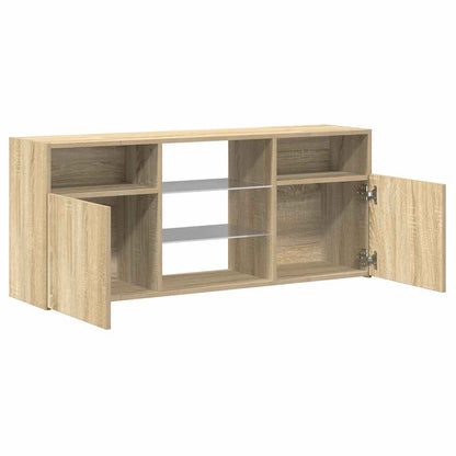 TV Cabinet with LED Lights Sonoma Oak 120x30x50 cm