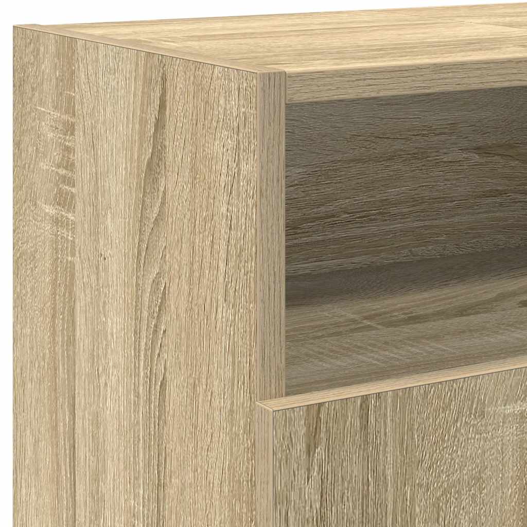 TV Cabinet with LED Lights Sonoma Oak 120x30x50 cm