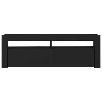 TV Cabinet with LED Lights Black 120x35x40 cm