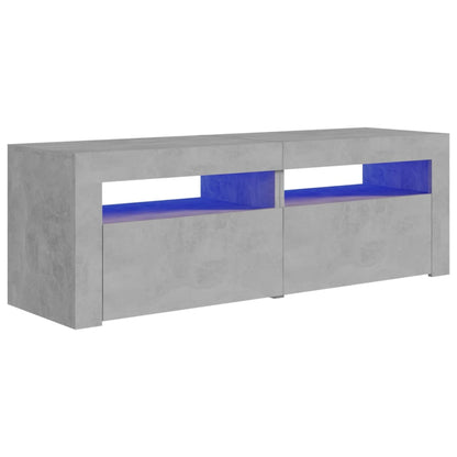 TV Cabinet with LED Lights Concrete Grey 120x35x40 cm
